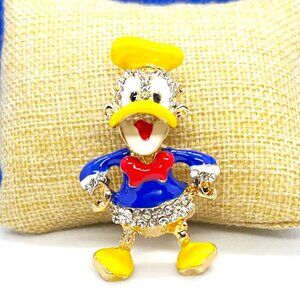 Blue Donald DUCK Character Pin BROOCH & Pendant